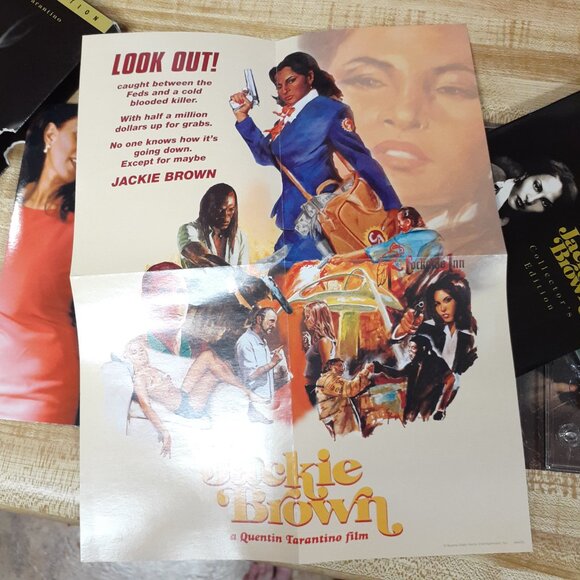 Jackie Brown 1997 Collector's Edition DVD Poster  Tarantino Pam Grier Rum Punch - Picture 8 of 9